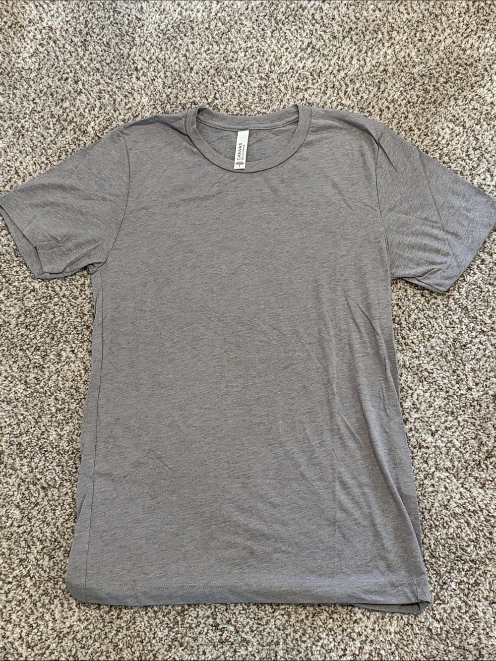 Bella Canvas Grey Short Sleeve Crew Neck Tee